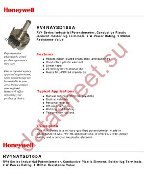 RV4NAYSD105A datasheet  